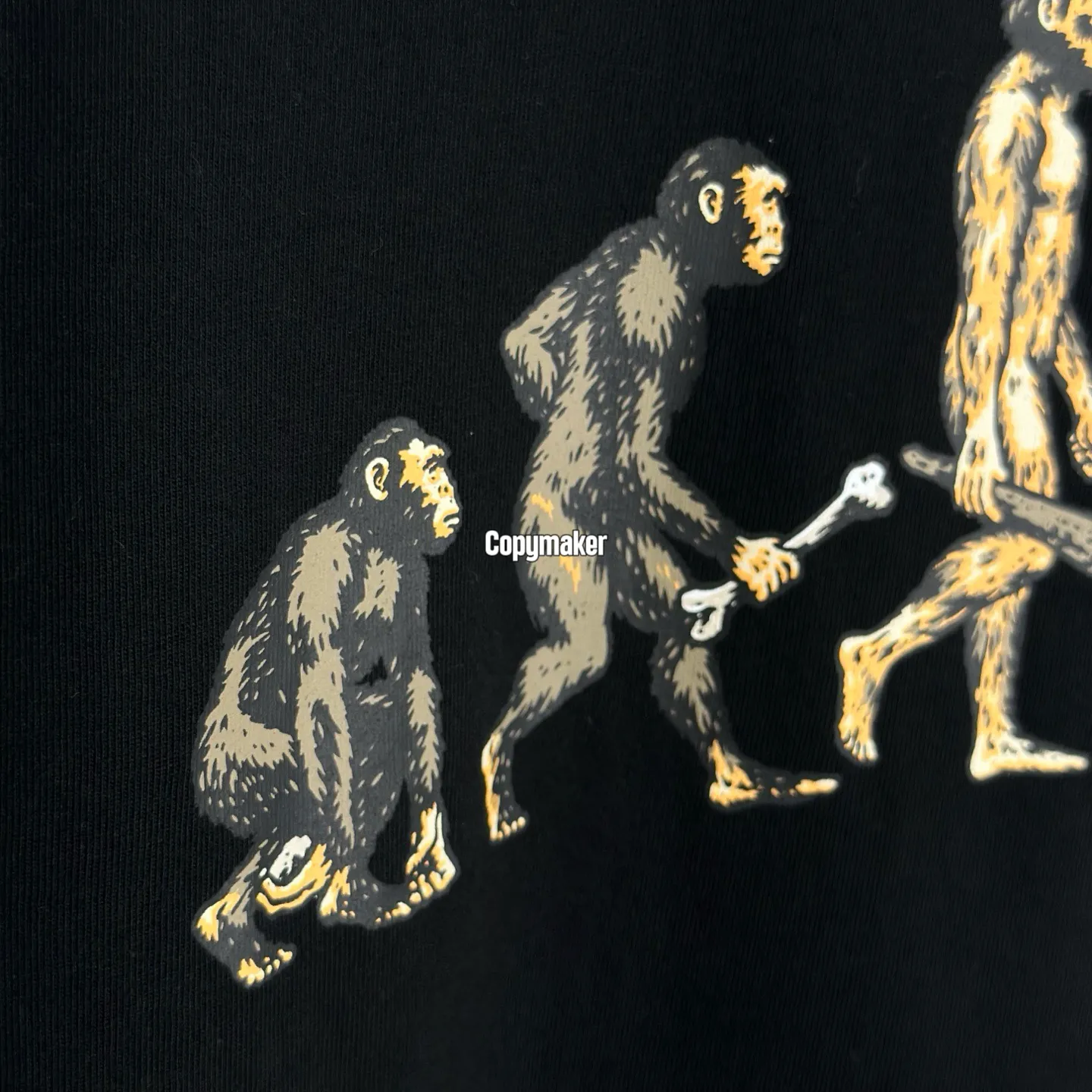 【預售】Sup SS26 WEEK1 Evolution Tee 人類進化圖像印花 短袖T恤 黑/白