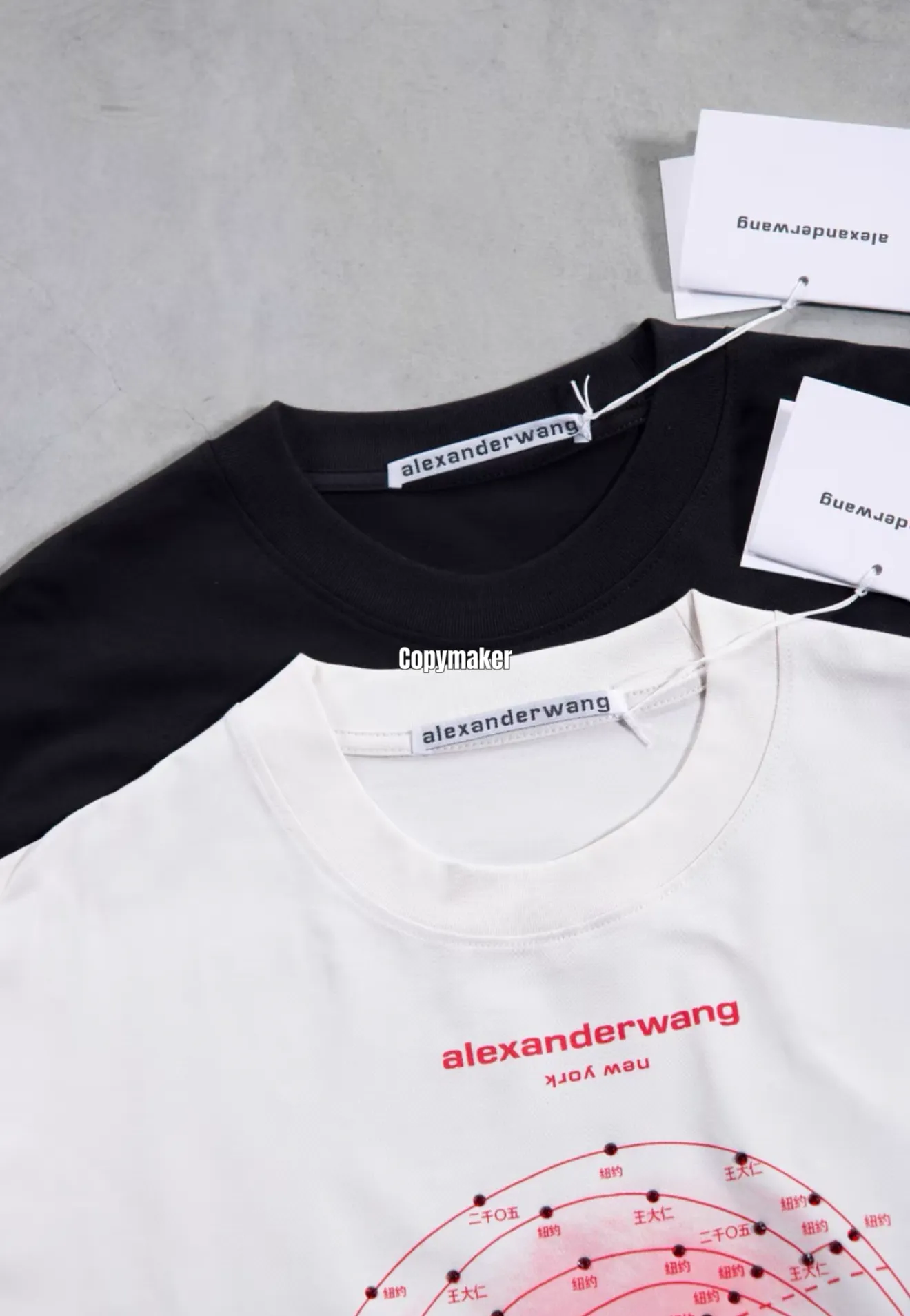 【預售】Alexander Wang 26SS eastern medicine tee 頭部穴道印花 水鑽字母 短袖T恤 黑/白
