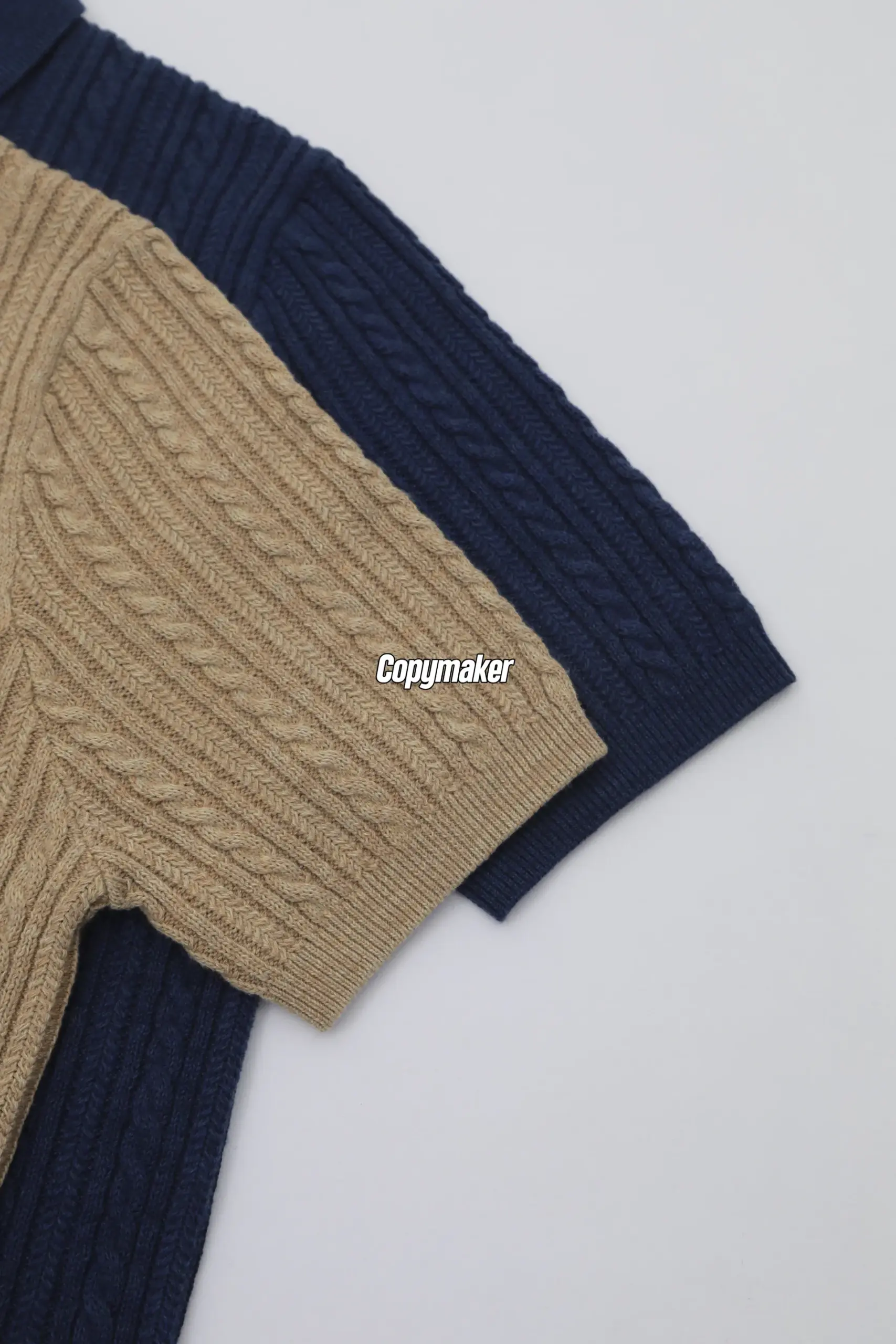 【預售】Ra1ph Lauren Polo 小馬刺繡 麻花針織老錢風 polo衫短袖T恤 卡其/深藍