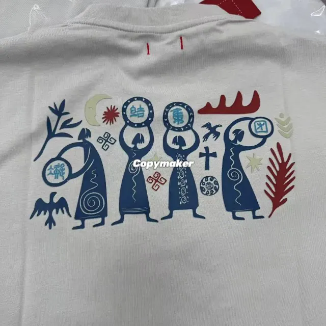 【預售】CLOT 25SS 月亮logo背面民族風印花 凝結集團 短袖T恤 淺灰色