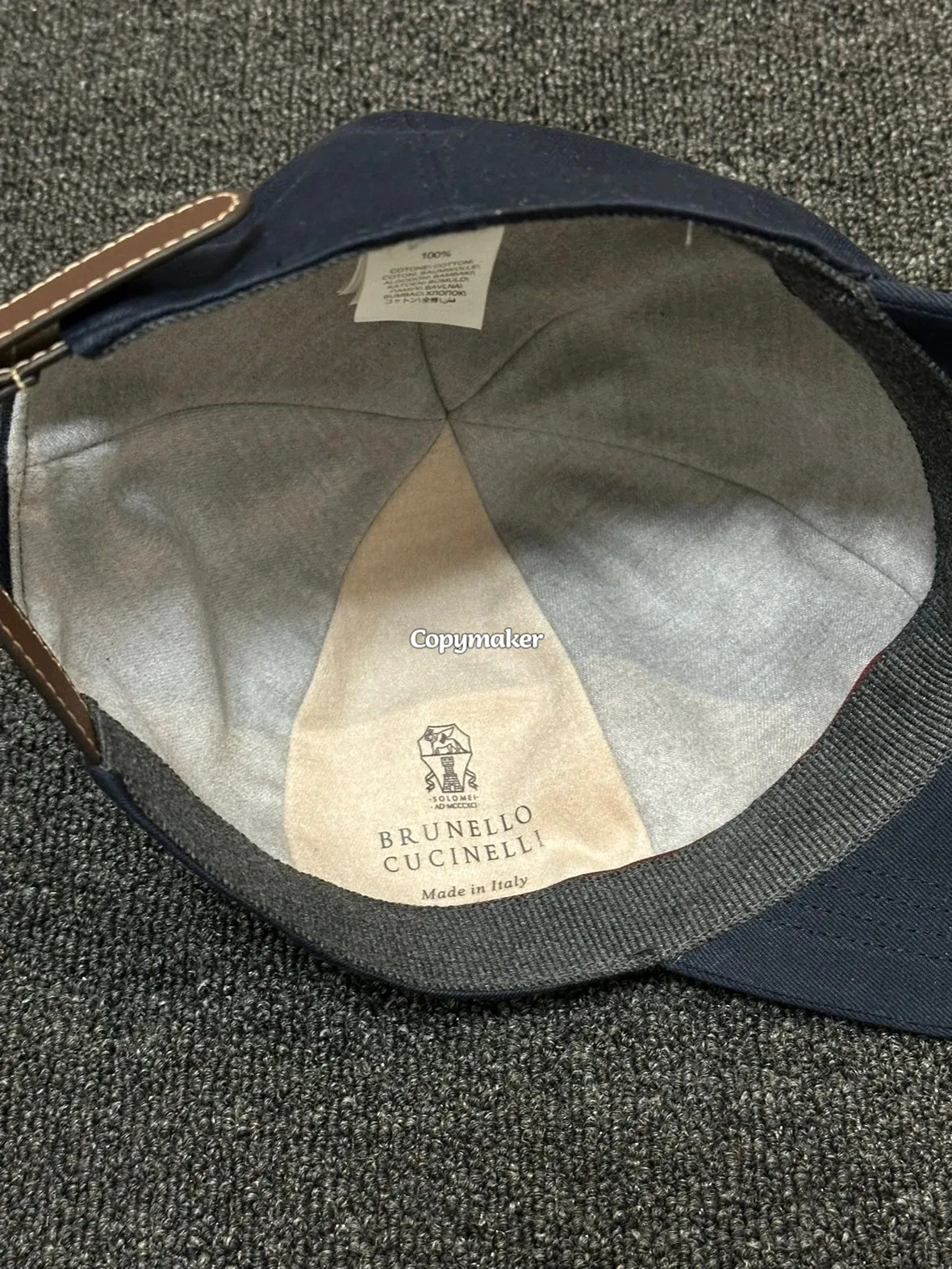 【預售】【過驗】Brunello Cucinelli 徽章字母刺繡 老帽鴨舌帽帽子棒球帽 BC 深藍色