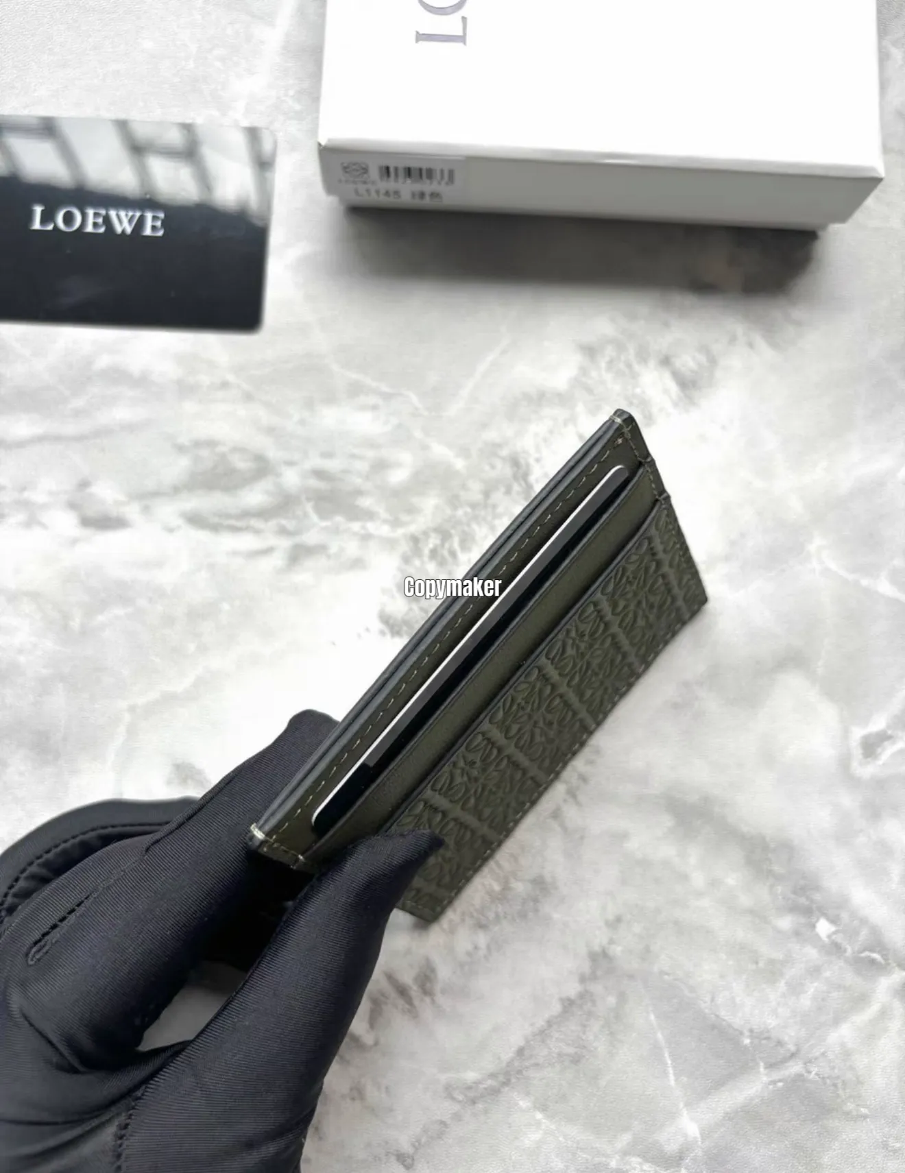 【預售】【福利回饋】LOWE 26SS 幾何壓紋 真皮 卡套卡包卡夾小包 牛皮 五色