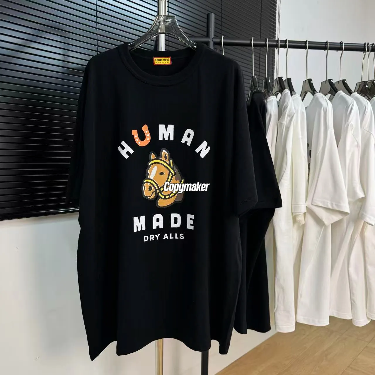 【預售】Human Made 26SS 馬年限定 生肖主題系列 馬頭印花 竹節棉 短袖T恤 黑/白