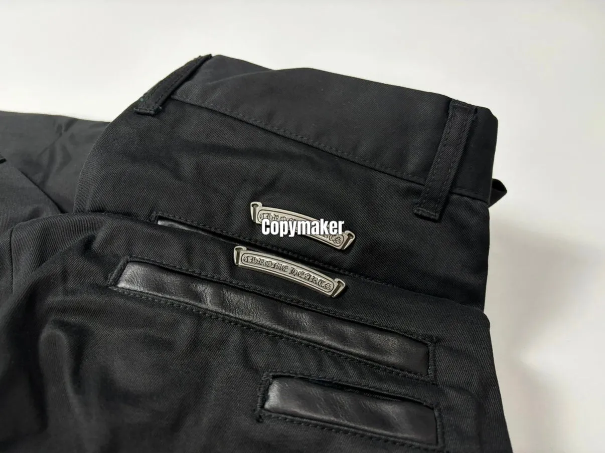 【618新品】【過驗】CHROME HEARTS Chino 克羅心 鍍銀五金皮標 微喇牛仔褲直筒褲長褲