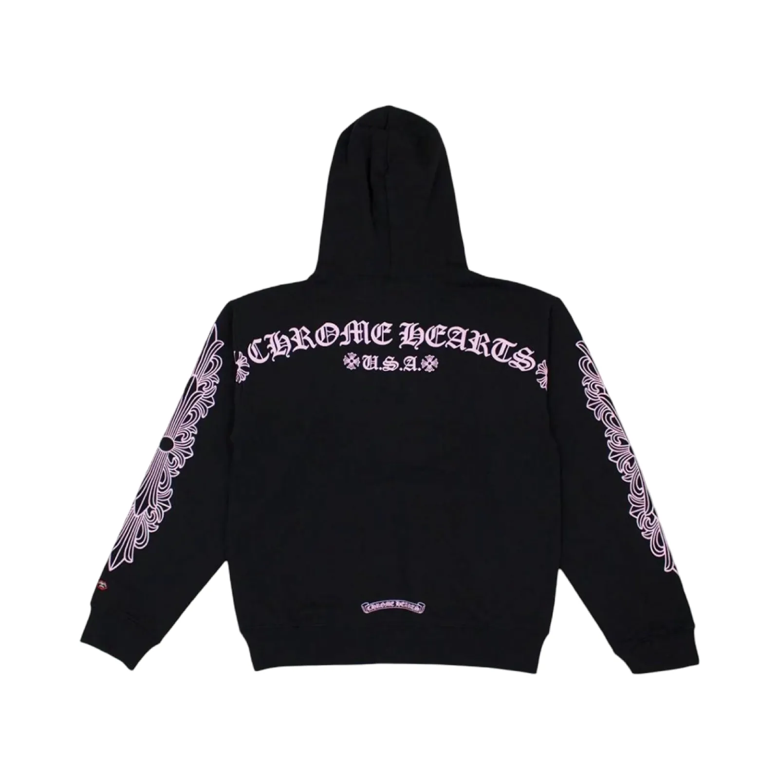 【預售】【雙11福利】Chrome Hearts 23FW 粉色十字花梵文字母 連帽衛衣帽衫帽T 克羅心