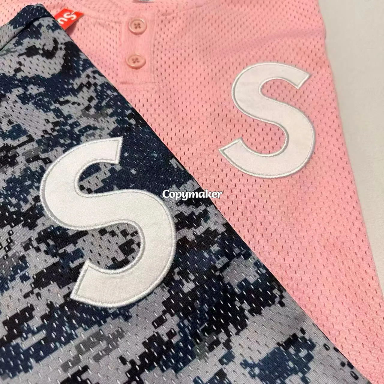 【預售】Sup SS25 WEEK1 S logo Baseball Henley 亨利領網眼刺繡logo球衣棒球服短袖T恤 四色