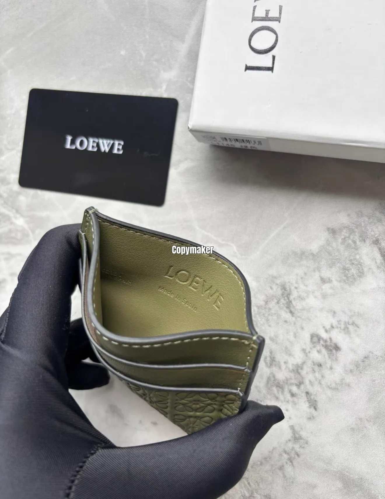 【預售】【福利回饋】LOWE 26SS 幾何壓紋 真皮 卡套卡包卡夾小包 牛皮 五色
