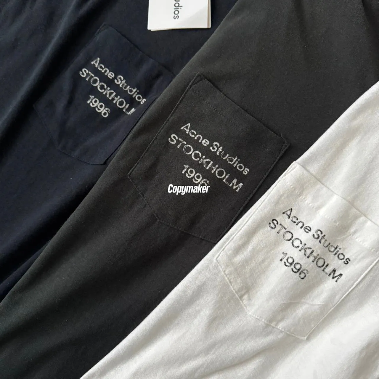 【預售】Acne Studios 26SS 口袋字母水洗做舊 圓領純棉短袖T恤 三色