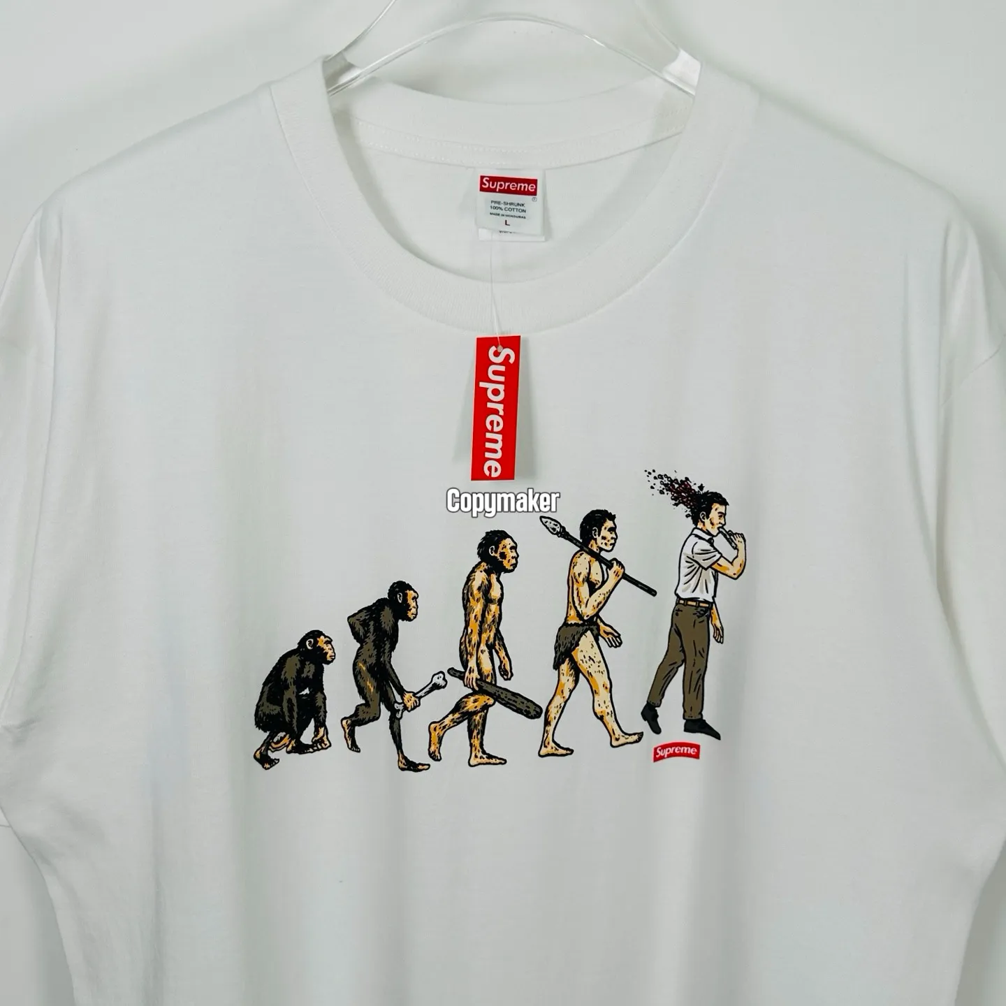 【預售】Sup SS26 WEEK1 Evolution Tee 人類進化圖像印花 短袖T恤 黑/白