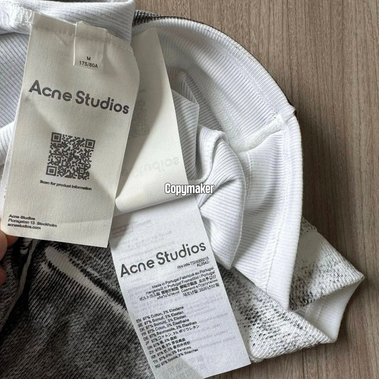 【618新品】Acne Studios 26SS 假兩件 水洗水墨視覺無袖背心內搭短袖