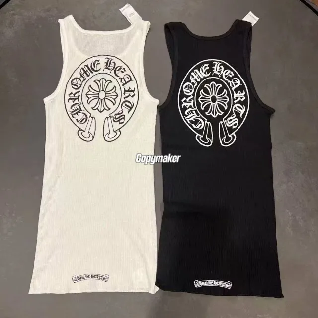 【現貨】Chrome Hearts 25FW 馬蹄梵文字母 純棉無袖背心內搭 CH 克羅心