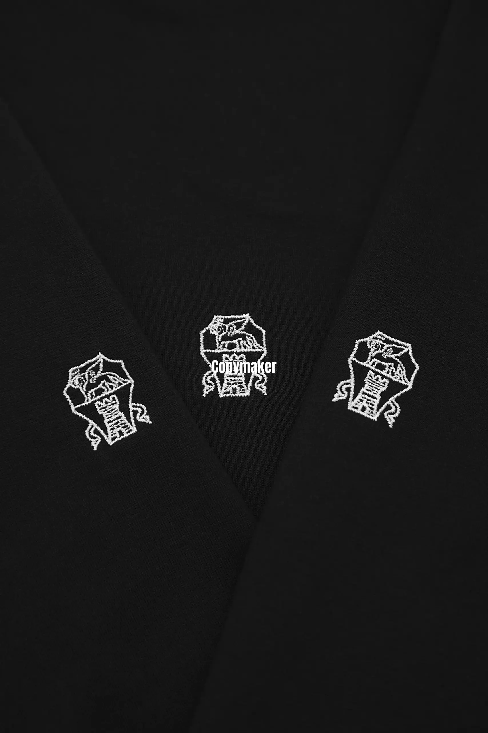 【預售】【過驗】Brunello Cucinelli Travelwear系列 徽章刺繡 雙層假兩件圓領短袖T恤 黑色