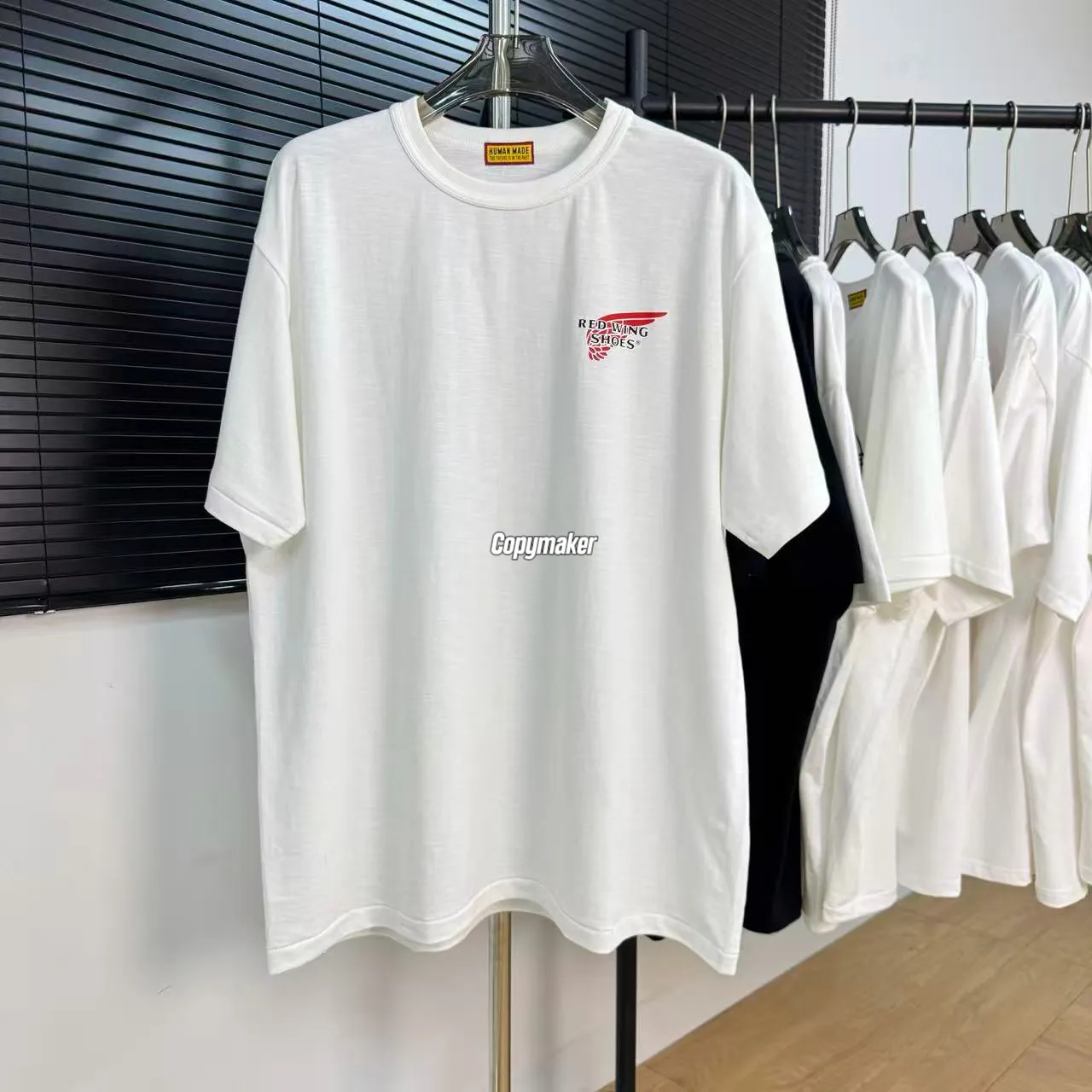 【預售】Human Made x Red Wing 26SS 聯名 胸口小印花後背字母 竹節棉 短袖T恤 黑/白