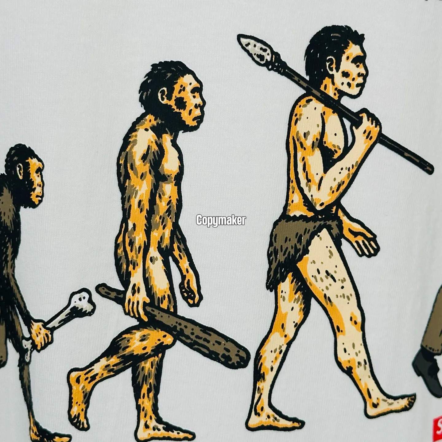 【預售】Sup SS26 WEEK1 Evolution Tee 人類進化圖像印花 短袖T恤 黑/白