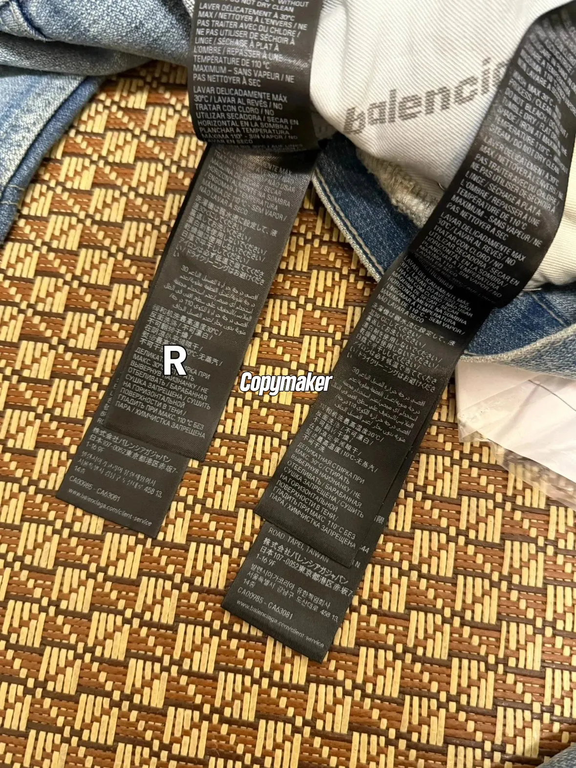 【預售】巴黎 BLC 25FW 秀款 低腰拼接豎節紋牛仔褲直筒褲長褲工裝褲