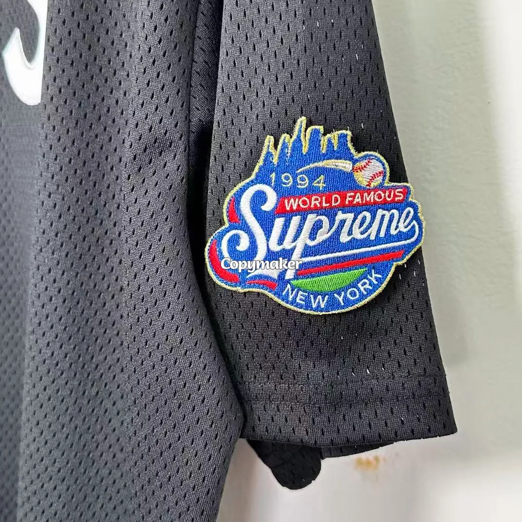 【預售】Sup SS25 WEEK1 S logo Baseball Henley 亨利領網眼刺繡logo球衣棒球服短袖T恤 四色
