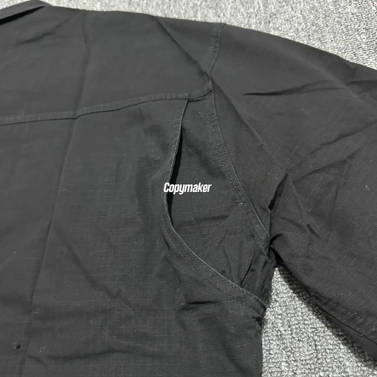 【預售】【福利回饋】巴黎 BLC 24FW 小標刺繡logo 水洗多口袋工裝夾克外套襯衫 黑色