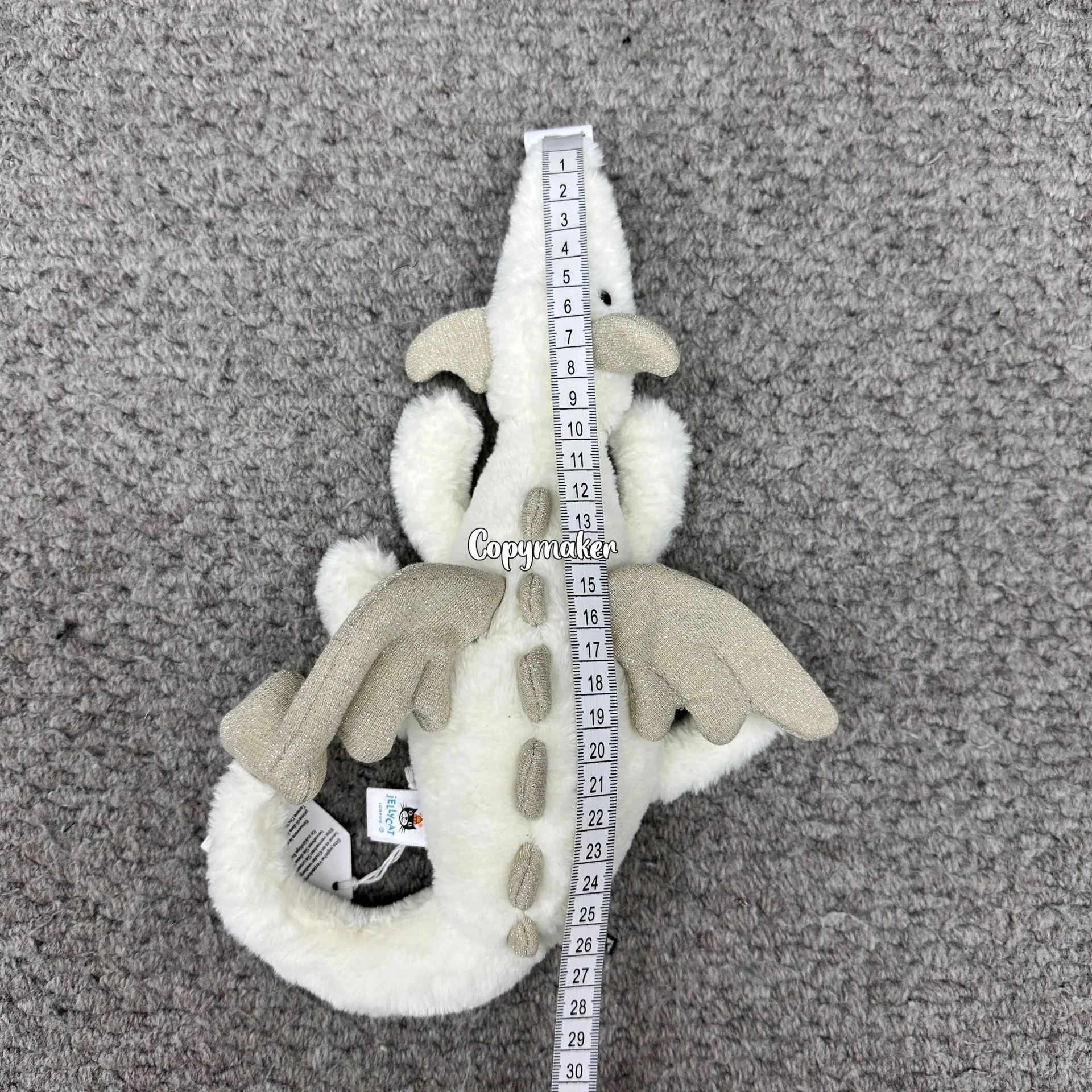 【現貨】【過驗】Jellycat Malachy Dragon 神話動物系列 雪龍白龍 安撫玩偶娃娃 26cm