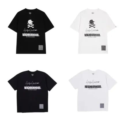 NEIGHBORHOOD x Yohji 23SS 聯名 山本耀司 NBHD 簽名標語骷髏 短袖T恤