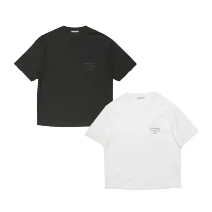 【預售】Acne Studios 26SS 口袋字母水洗做舊 圓領純棉短袖T恤 三色