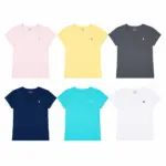 【618新品】Ra1ph Lauren Polo 小馬刺繡 簡約素色 V領短袖T恤 女款 六色