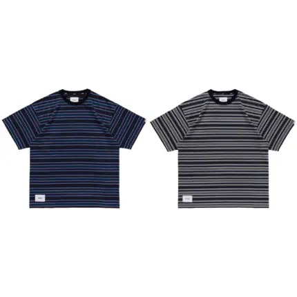 【618新品】WTAPS SS26 BDY 01 拼色條紋 後背小刺繡logo 重磅簡約短袖T恤 二色