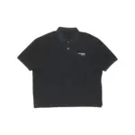 【現貨】Acne Studios 26SS 刺繡小logo 翻領Polo衫短袖T恤 黑色