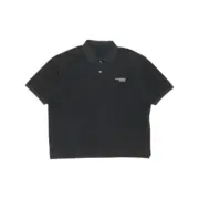 【現貨】Acne Studios 26SS 刺繡小logo 翻領Polo衫短袖T恤 黑色