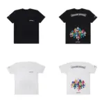 【預售】Chrome Hearts 25SS 胸口小字 後背彩色十字架 短袖T恤 CH克羅心 黑色/白色
