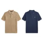 【預售】Ra1ph Lauren Polo 小馬刺繡 麻花針織老錢風 polo衫短袖T恤 卡其/深藍