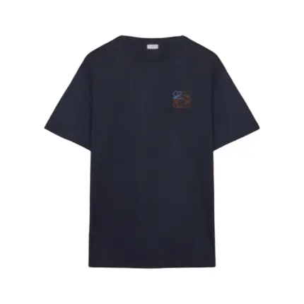 【預售】【特價】LOWE 26SS 幾何刺繡 簡約素色 短袖T恤 海軍藍