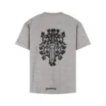 【預售】Chrome Hearts 25SS 胸前小字 後背寶劍印花 短袖T恤 CH克羅心 灰色