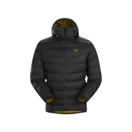 ARC'TERYX Thorium Ar 刺繡Logo 連帽保暖羽絨外套夾克 白鵝絨 黑金