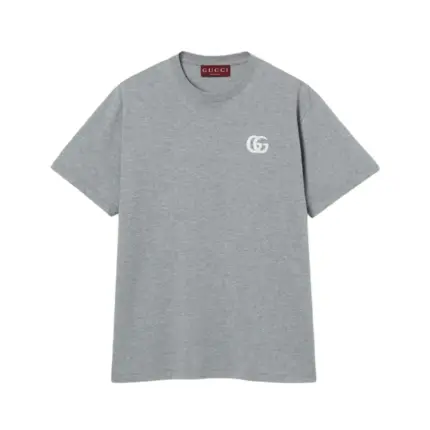 【預售】【過驗】GUC 26SS 秀款 經典雙Ｇ刺繡 短袖T恤 簡約素色 灰色