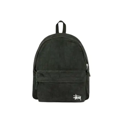 【預售】Stussy 22SS 經典刺繡logo 水洗棉質帆布 後背包雙肩包 水洗黑