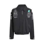 【預售】AD × MERCEDES-AMG 聯名款 PETRONAS F1 一級方程式車隊 拉鍊夾克外套棉服 黑色