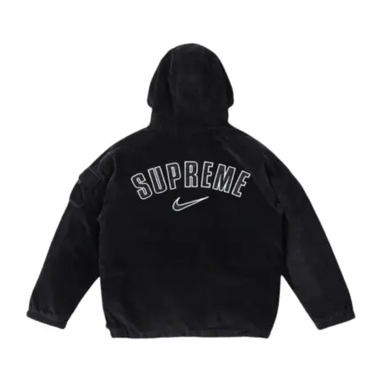 【預售】【雙11新品】Sup x NK SS25 聯名 燈芯絨 後背大刺繡 連帽棉服外套夾克 黑色