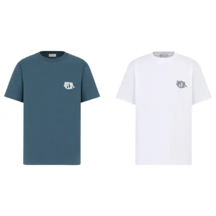 【預售】【特價】D1OR 25SS 胸前logo刺繡 簡約素色 短袖T恤 藍色/白色