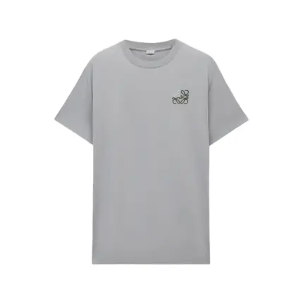 【618新品】【過驗】LOWE 26SS 春夏系列 Anagram 幾何刺繡 簡約素色短袖T恤 水泥灰