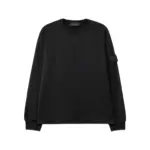 【現貨】STONE ISLAND 25FW 幽靈支線 圓領衛衣薄款大學T長袖 石頭島 黑色