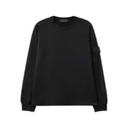 【現貨】STONE ISLAND 25FW 幽靈支線 圓領衛衣薄款大學T長袖 石頭島 黑色