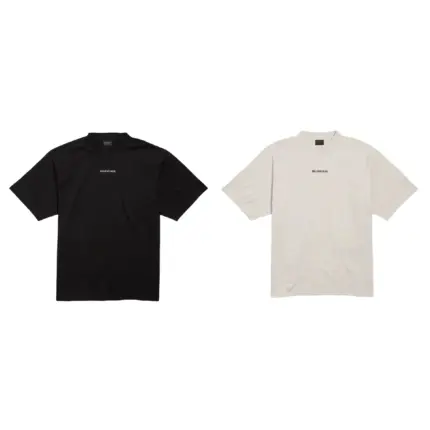 【618新品】【過驗】巴黎 BLC 26SS 胸口刺繡小logo 背後大logo 短袖T恤 黑色/米白