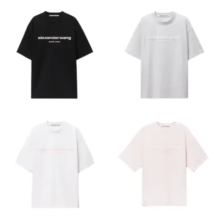 【預售】Alexander Wang 26SS 經典logo發泡印花字母 短袖T恤 四色