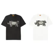 【預售】Human Made 26SS 日本神戶開業限定 公牛動物j印花 竹節棉 短袖T恤 黑/白