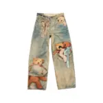 【預售】Acne Studios 26SS 3D打印泰迪熊小熊印花 牛仔褲工裝褲 1981M