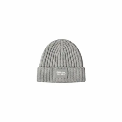 【預售】【雙11新品】PRA 24FW 字母logo 簡約 羊毛混紡 針織 毛帽冷帽帽子 灰色