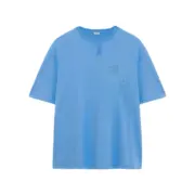 【預售】LOWE 26SS 春夏系列 Anagram幾何刺繡 簡約素色 V型短袖T恤 藍色/灰綠：圖片 2