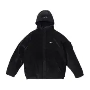 【預售】【雙11新品】Sup x NK SS25 聯名 燈芯絨 後背大刺繡 連帽棉服外套夾克 黑色：圖片 2