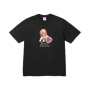 【預售】Sup FW25 WEEK17 Dust Tee 小狗紅貴賓愛心圖像短袖T恤 黑/白：圖片 2