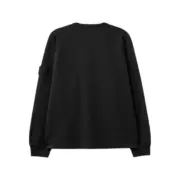 【現貨】STONE ISLAND 25FW 幽靈支線 圓領衛衣薄款大學T長袖 石頭島 黑色：圖片 2